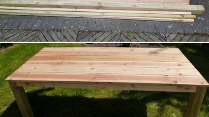 Gartentisch selber bauen